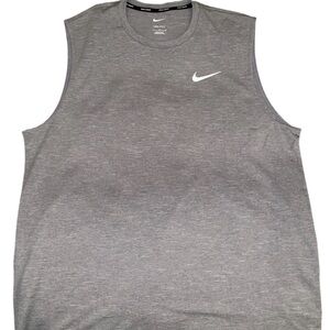 Nike Gray Athletic Tank Top Moisture-Wicking